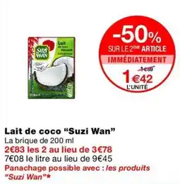 Suzi Wan Lait de coco
