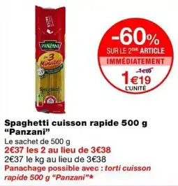 Panzani Spaghetti cuisson rapide