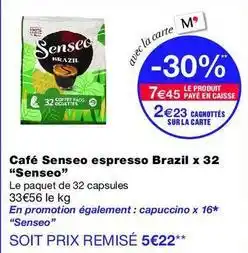 Senseo - café espresso brazil x 32