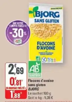 BJORG Flocons d'avoine sans gluten