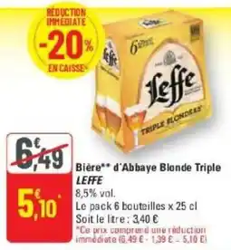 Leffe Bière d'Abbaye Blonde Triple