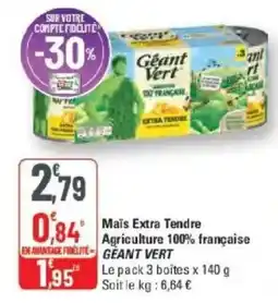 Géant Vert Maïs Extra Tendre