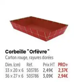 Corbeille Orfèvre