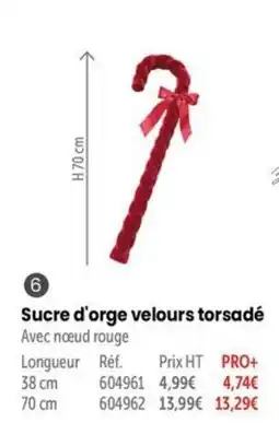 Sucre d'orge velours torsadé