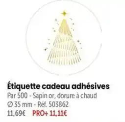 Étiquette cadeau adhésives