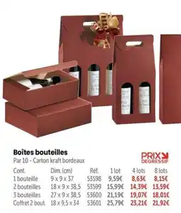 Boîtes bouteilles