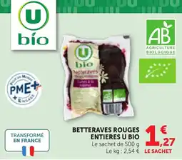 U BIO Betteraves Rouges Entières
