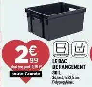 Le bac de rangement