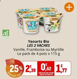 LES 2 VACHES Yaourts Bio