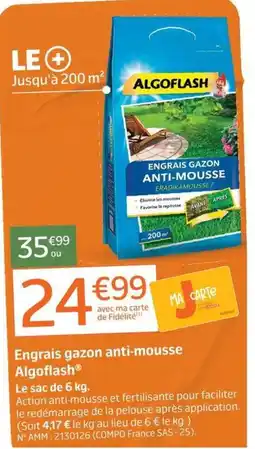 AlgoFlash Engrais gazon anti-mousse