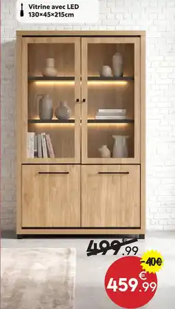 Vitrine avec led