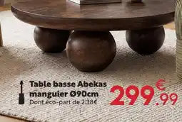 Abekas table basse manguier