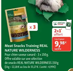 Real nature wilderness meat snacks training