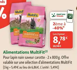 Multifit alimentations