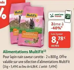 Multifit - alimentations