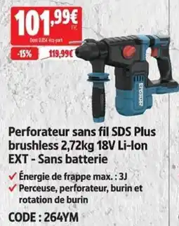 EcoPower Perforateur sans fil SDS Plus brushless