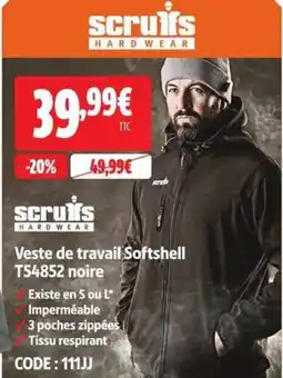 Scruffs Veste de travail Softshell