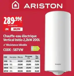 ARISTON Chauffe-eau électrique Vertical Initio