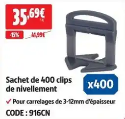 Sachet de 400 clips de nivellement