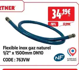 Flexible inox gaz naturel