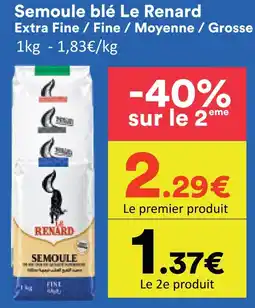 Le renard semoule blé