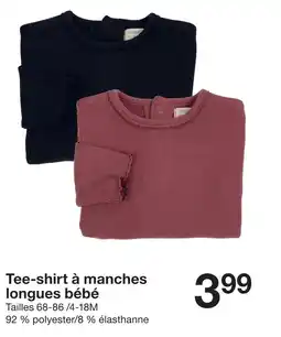 Tee-shirt à manches longues bébé