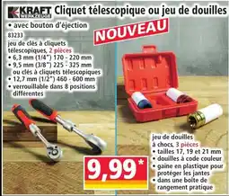 KRAFT Cliquet télescopique ou jeu de douilles