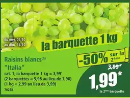 Raisins blancs Italia