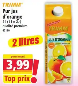 TRIMM Pur jus d'orange