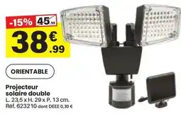 Projecteur solaire double