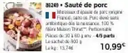 Maison Thiriot Sauté de porc
