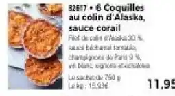 Coquilles au colin d'Alaska