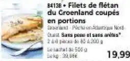 Filets de flétan du Groenland
