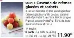 Cascade de crèmes glacées et sorbets