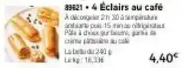 4 Éclairs au café