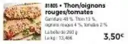 Thon/ignons rouges/tomates