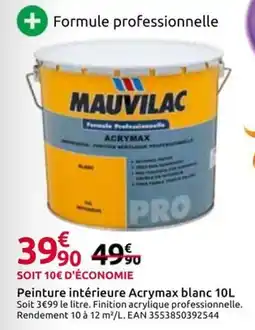 MAUVILAC Peinture intérieure Acrymax blanc