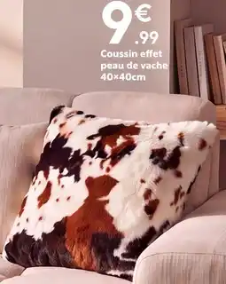 Coussin effet peau de vache