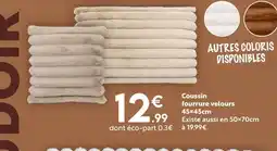 Coussin fourrure velours