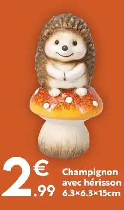 Champignon avec hérisson