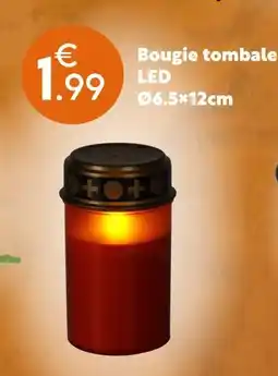 Bougie tombale led ø6.5×12cm