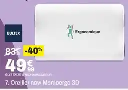 BULTEX Oreiller new Memoergo 3D