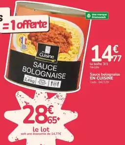 En cuisine sauce bolognaise