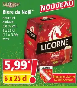 LICORNE Bière de Noël