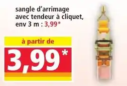 Sangle d'arrimage avec tendeur à cliquet