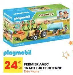 Playmobil - fermier avec tracteur et citerne