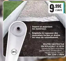 Feutre géotextile en rouleau