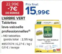 L'ARBRE VERT Tablettes lave-vaisselle professionnelles