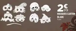 Masque carton blanc