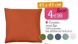 Coussin avec Zip